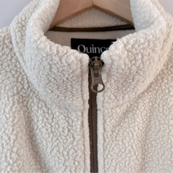 Quince full zip fleece jacket men’s size xl beige - Picture 2 of 9